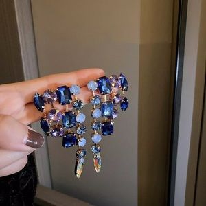 Crystal water drop earrings